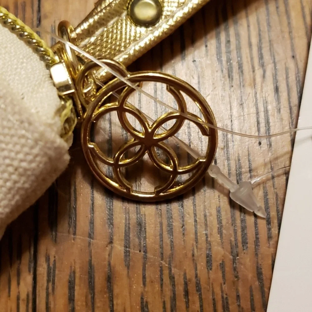 NWT Makeup Clutch, Canvas & Gold